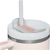 Stanley Quencher H2.0 FlowState™ – Mug Isotherme 1,2 L avec Paille – Rose Quartz - Froid 11h, Glacé 48h - Inox Sans BPA