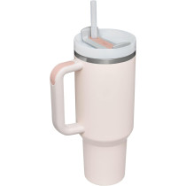 Stanley Quencher H2.0 FlowState™ – Mug Isotherme 1,2 L avec Paille – Rose Quartz - Froid 11h, Glacé 48h - Inox Sans BPA
