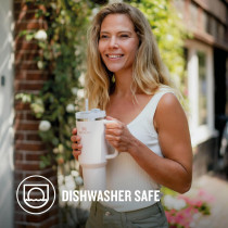 Stanley Quencher H2.0 FlowState™ – Mug Isotherme 1,2 L avec Paille – Rose Quartz - Froid 11h, Glacé 48h - Inox Sans BPA