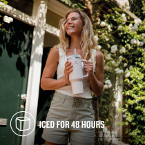 Stanley Quencher H2.0 FlowState™ – Mug Isotherme 1,2 L avec Paille – Rose Quartz - Froid 11h, Glacé 48h - Inox Sans BPA