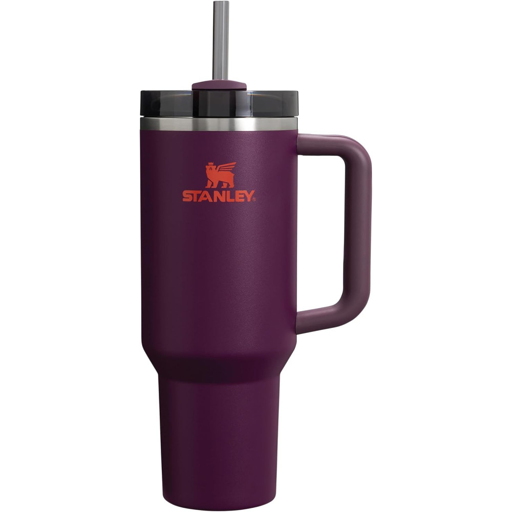 Stanley Quencher H2.0 FlowState™ – Mug Isotherme 1,2 L avec Paille – Plum - Froid 11h, Glacé 48h - Acier Inoxydable Sans BPA