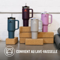 Stanley Quencher H2.0 FlowState™ – Mug Isotherme 1,2 L avec Paille – Plum - Froid 11h, Glacé 48h - Acier Inoxydable Sans BPA