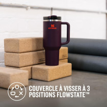 Stanley Quencher H2.0 FlowState™ – Mug Isotherme 1,2 L avec Paille – Plum - Froid 11h, Glacé 48h - Acier Inoxydable Sans BPA