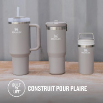 Stanley Quencher H2.0 FlowState™ – Mug Isotherme 1,2 L avec Paille – Ash - Froid 11h, Glacé 48h - Acier Inoxydable Sans BPA