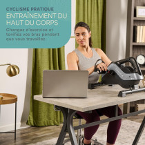 FlexCycle Pédale d'exercice sous le bureau - Vélo d'appartement magnétique stationnaire avec écran LCD