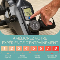 FlexCycle Pédale d'exercice sous le bureau - Vélo d'appartement magnétique stationnaire avec écran LCD