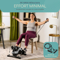 FlexCycle Pédale d'exercice sous le bureau - Vélo d'appartement magnétique stationnaire avec écran LCD