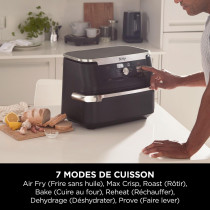 NINJA Foodi FlexDrawer Air Fryer, Dual Zone Avec Séparateur Amovible, Grand Tiroir de 10.4 L, 7-en-1, Double Zone, Sans Huile