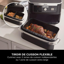 NINJA Foodi FlexDrawer Air Fryer, Dual Zone Avec Séparateur Amovible, Grand Tiroir de 10.4 L, 7-en-1, Double Zone, Sans Huile